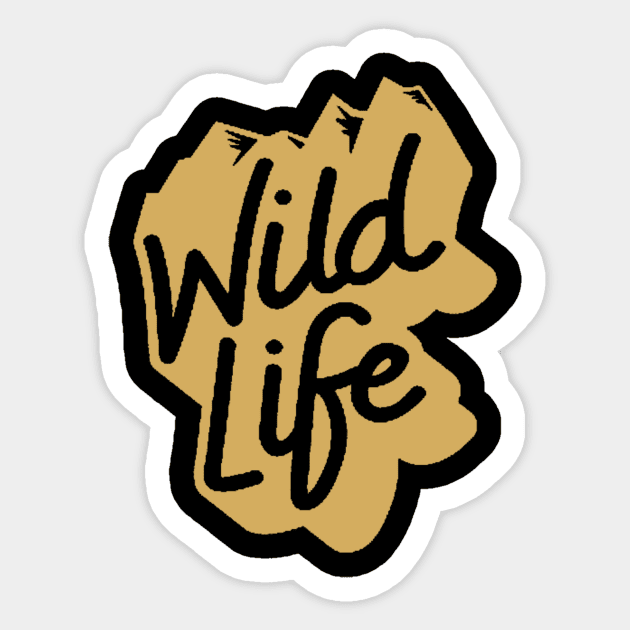 Live the Wild Life - Mountains are Calling Sticker by ballhard